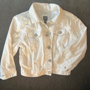 Gap white denim jacket
